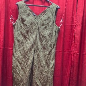 SOLD - Talbots Plus Women’s Dress Linen Green Sheath Size 18